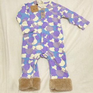 ラグマート(RAG MART)の新品未使用　RagPet  Ragmartbaby 秋冬　女の子ロンパース　80(ロンパース)