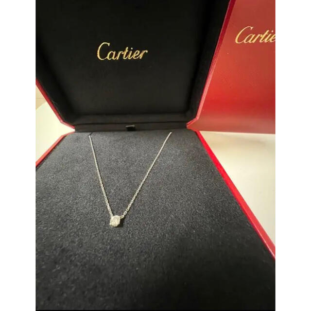 激安/新作 Cartier - カルティエ ネックレス ビンテージ 1粒ダイヤ ...