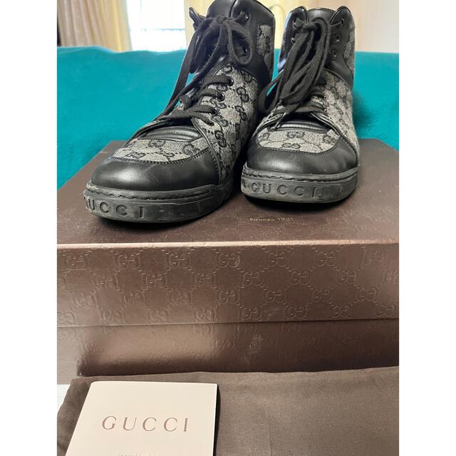 Gucci(グッチ)のGUCCI グッチハイカットスニーカー　箱付 メンズの靴/シューズ(スニーカー)の商品写真