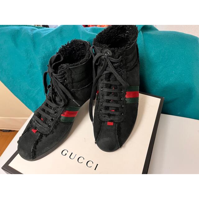 Gucci(グッチ)のGUCCI グッチボアハイカットブーツ　箱付 メンズの靴/シューズ(ブーツ)の商品写真