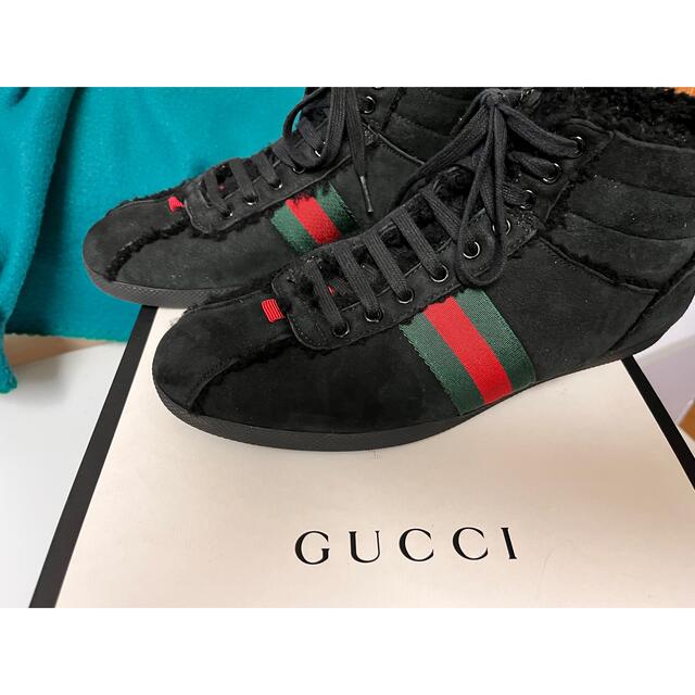 Gucci(グッチ)のGUCCI グッチボアハイカットブーツ　箱付 メンズの靴/シューズ(ブーツ)の商品写真