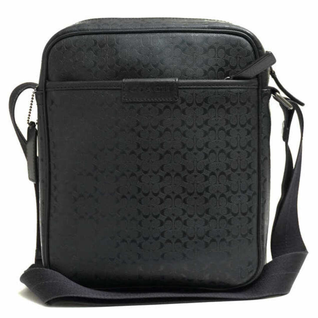 バッグコーチ／COACH バッグ ショルダーバッグ 鞄 メンズ 男性 男性用PVC レザー 革 ブラック 黒  F71257 Signature HPC Camera Flight Messenger Bag ミニシグネチャー柄 ボディバッグ