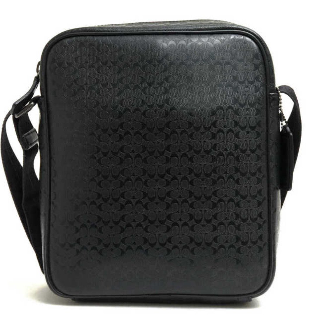 コーチ/COACH バッグ ショルダーバッグ 鞄 メンズ 男性 男性用PVC レザー 革 ブラック 黒 F71257 Signature HPC Camera Flight Messenger Bag ミニシグネチャー柄 ボディバッグ
