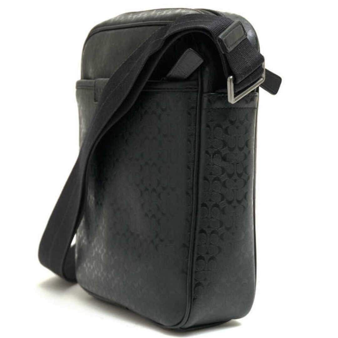 コーチ／COACH バッグ ショルダーバッグ 鞄 メンズ 男性 男性用PVC レザー 革 ブラック 黒 F71257 Signature HPC  Camera Flight Messenger Bag ミニシグネチャー柄 ボディバッグ