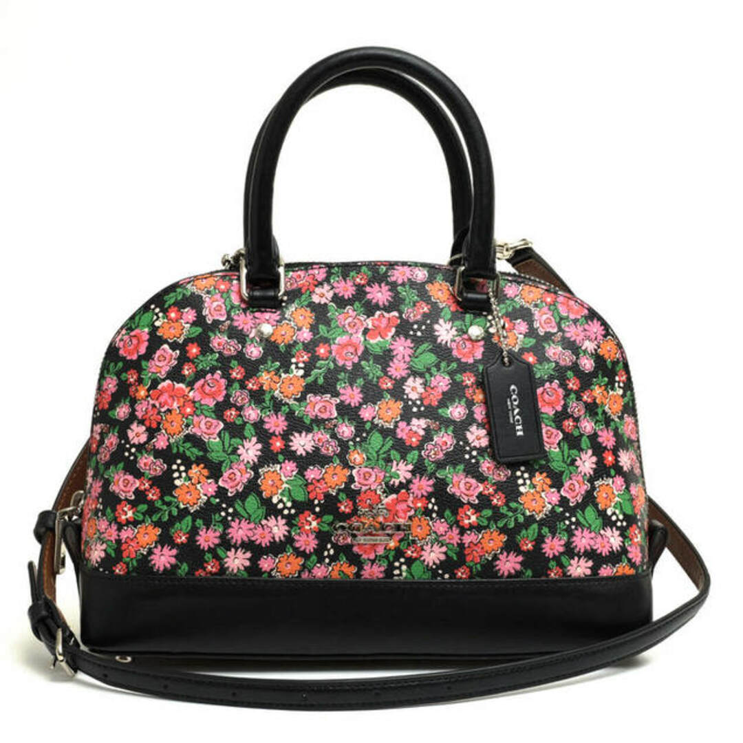 ハンドバッグコーチ／COACH バッグ ハンドバッグ 鞄 トートバッグ レディース PVC レザー 革  F57621 Mini Sierra Satchel In Posey Cluster Floral Print Coated Canvas ミニ シエラ サッチェル ポージー クラスター フローラル プリント 花柄 2WAY ショルダーバッグ ミニボストン