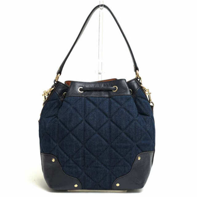 コーチ/COACH ハンドバッグ 鞄 トートバッグ レディース コットン キャンバス レザー 革 F37242 Mickie Drawstring Shoulder Crossbody in Quilted Denim ミッキー キルテッド デニム ドローストリング クロスボディー 巾着型 2WAY