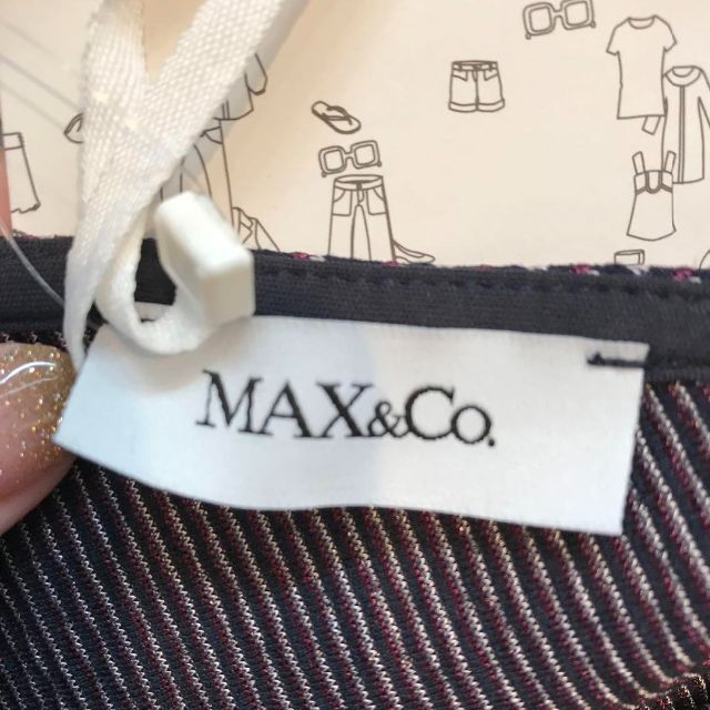 Max & Co.(マックスアンドコー)の☆未使用品☆MAX&Co.　ワンピース　七分袖　フレア　柄　パフスリーブ レディースのワンピース(ひざ丈ワンピース)の商品写真