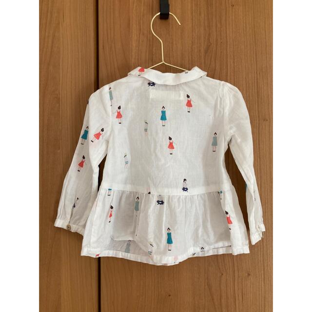 ZARA KIDS(ザラキッズ)のZARA BABY GIRL ドール柄ブラウス キッズ/ベビー/マタニティのベビー服(~85cm)(シャツ/カットソー)の商品写真