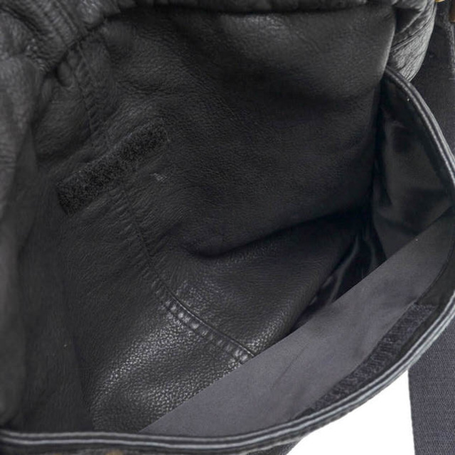 ドルガバ／DOLCE＆GABBANA バッグ ショルダーバッグ 鞄 メンズ 男性 男性用レザー 革 本革 ブラック 黒  シボ革 シュリンクレザー 8