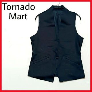 トルネードマート(TORNADO MART)の未使用　Tornado Mart　ノーカラーベスト　光沢　ポケット　綺麗目　◎(ベスト)