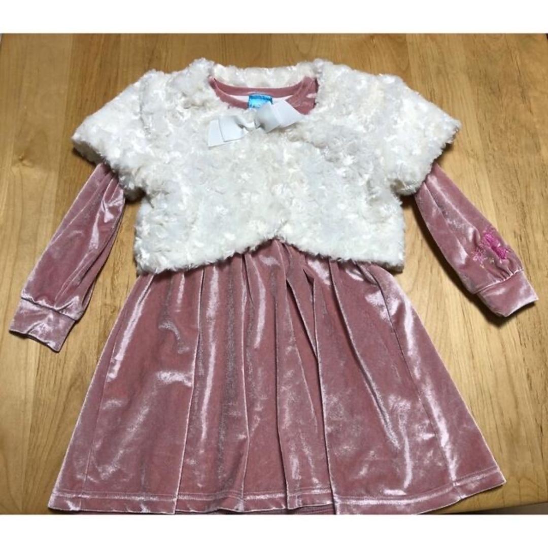 Disney(ディズニー)のアナ雪ワンピース&カーディガン セット キッズ/ベビー/マタニティのキッズ服女の子用(90cm~)(ワンピース)の商品写真