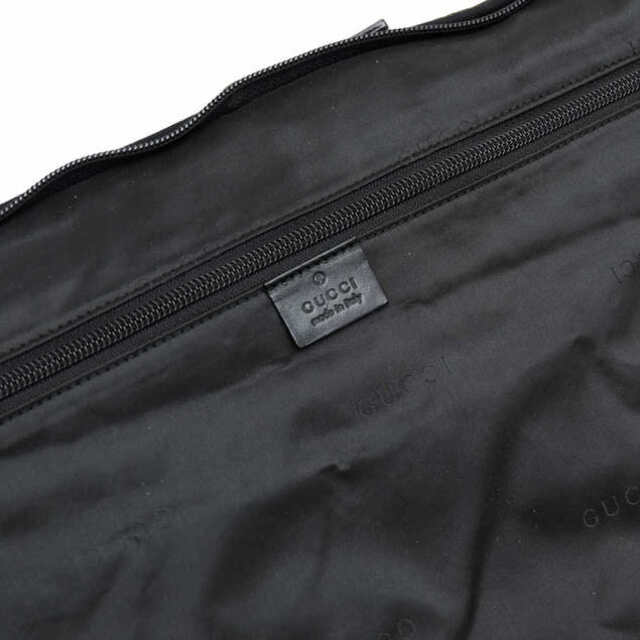 グッチ／GUCCI バッグ ボストンバッグ 鞄 旅行鞄 メンズ 男性 男性用ナイロン レザー 革 本革 ブラック 黒 オーバーナイターバッグ 2WAY  ショルダーバッグ
