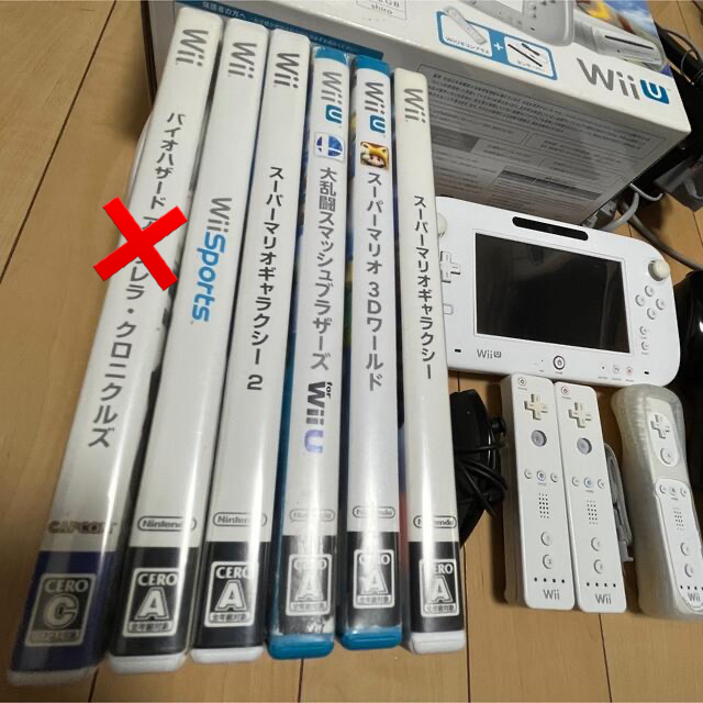 Wii U(ウィーユー)のWiiU マリオカート8セット 32GB エンタメ/ホビーのゲームソフト/ゲーム機本体(家庭用ゲーム機本体)の商品写真