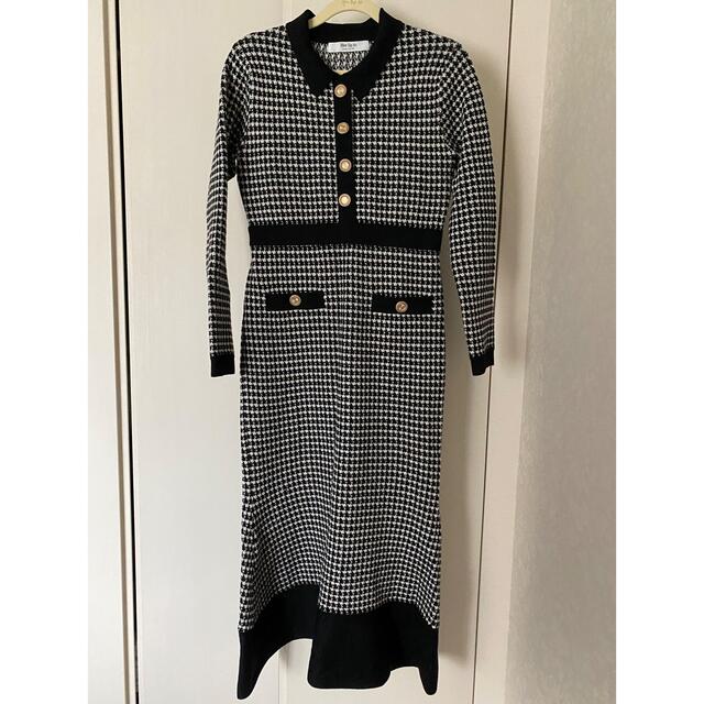 【美品】Buckingham Houndstooth Knit dress