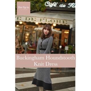 ハーリップトゥ(Her lip to)のHLT Buckingham Houndstooth Knit Dress M(ロングワンピース/マキシワンピース)