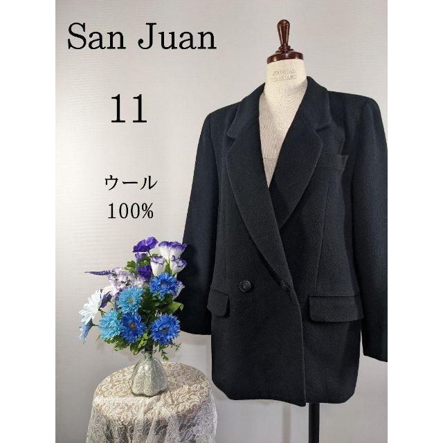 大勧め San Juan 極美品 ウール100% ハーフコート 11号 その他 大勧め San Juan 極美品 ウール100% ハーフコート 11号 その他