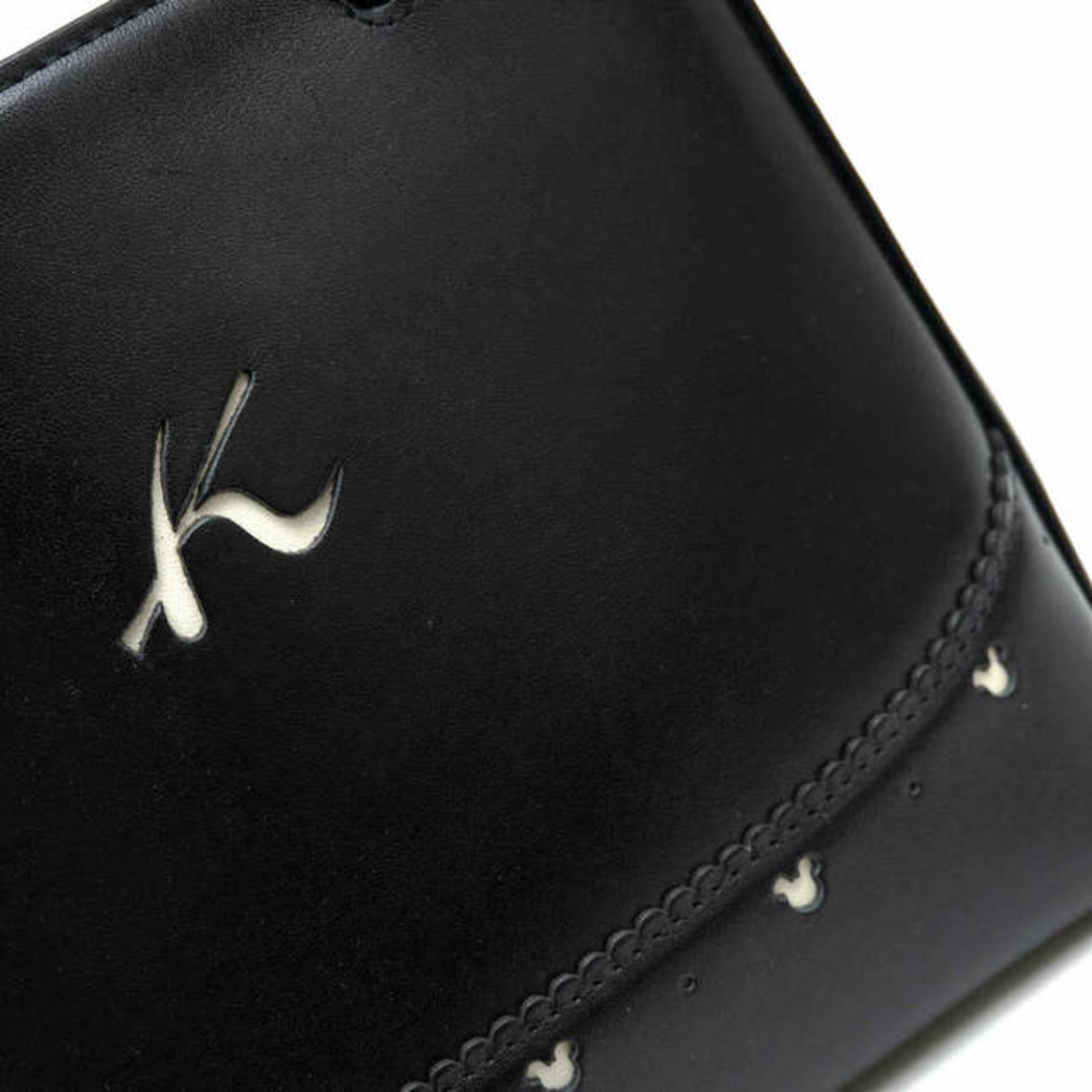Kitamura(キタムラ)のキタムラ／Kitamura バッグ ハンドバッグ 鞄 トートバッグ レディース 女性 女性用レザー 革 本革 ブラック 黒  ミッキーマウス柄 レディースのバッグ(ハンドバッグ)の商品写真