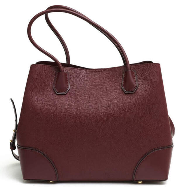 マイケルコース/Michael Kors バッグ トートバッグ 鞄 ハンドバッグ レディース 女性 女性用レザー 革 本革 レッド ブラウン 赤 茶 30H7SZ5T6A Mercer Gallery pebbled leather satchel マーサー サッチェルバッグ シボ革