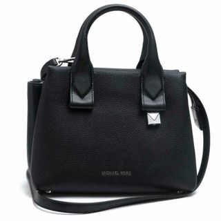 マイケルコース(Michael Kors)のマイケルコース／Michael Kors バッグ ハンドバッグ 鞄 トートバッグ レディース 女性 女性用レザー 革 本革 ブラック 黒  ROLLINS ローリンズ スモールサッチェル  2WAY ショルダーバッグ シボ革 シュリンクレザー フォーマルバッグ 冠婚葬祭(ハンドバッグ)