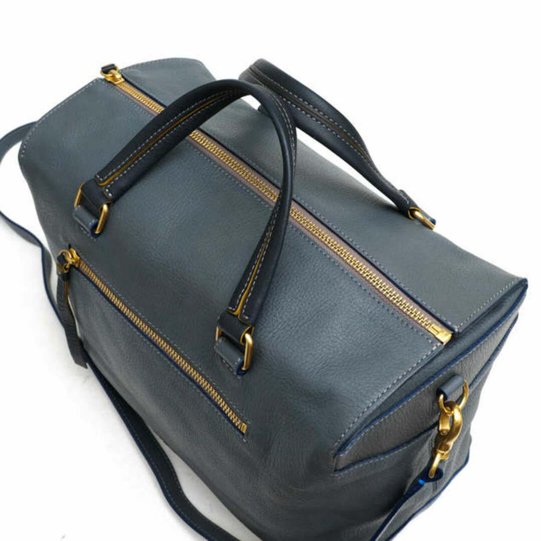 【良品】Paul Smith ショルダーバッグ 2way レザー シボ革