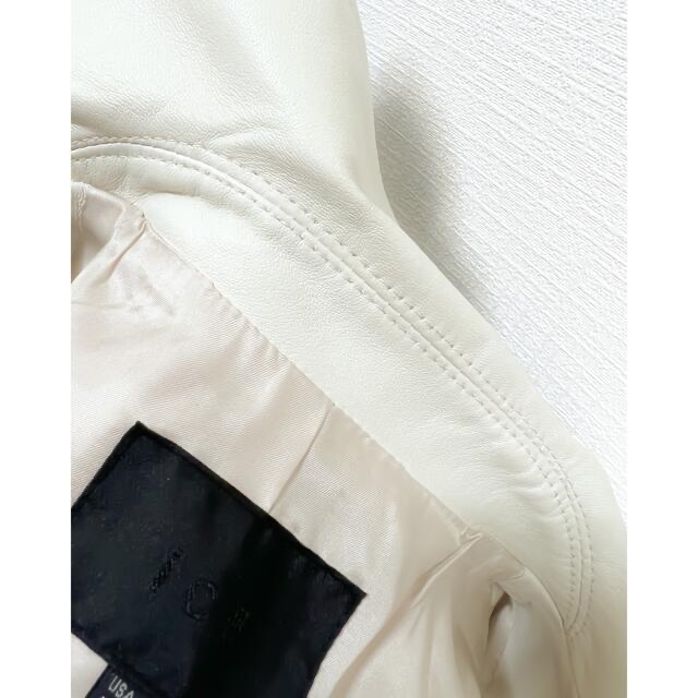 ICB(アイシービー)のICB 羊革　本革　ジャケット　ライダースジャケット　オンワード  レディースのジャケット/アウター(ライダースジャケット)の商品写真