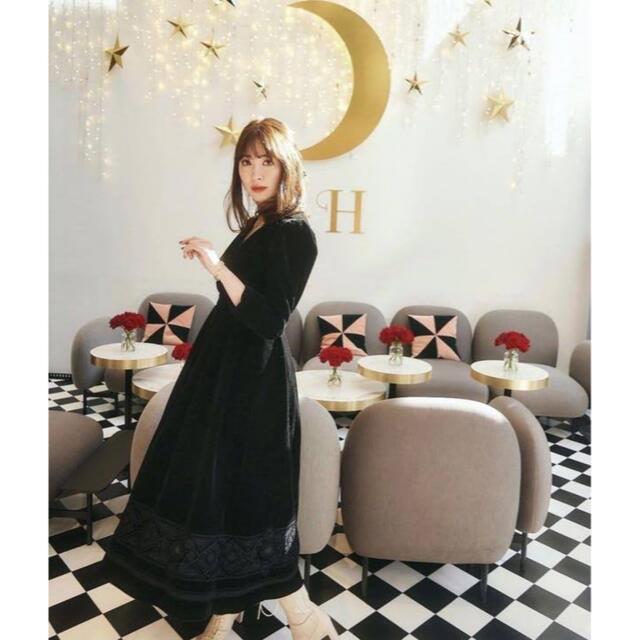 Her lip to - herlipto Lux Velour Lace Midi Dress の通販 by