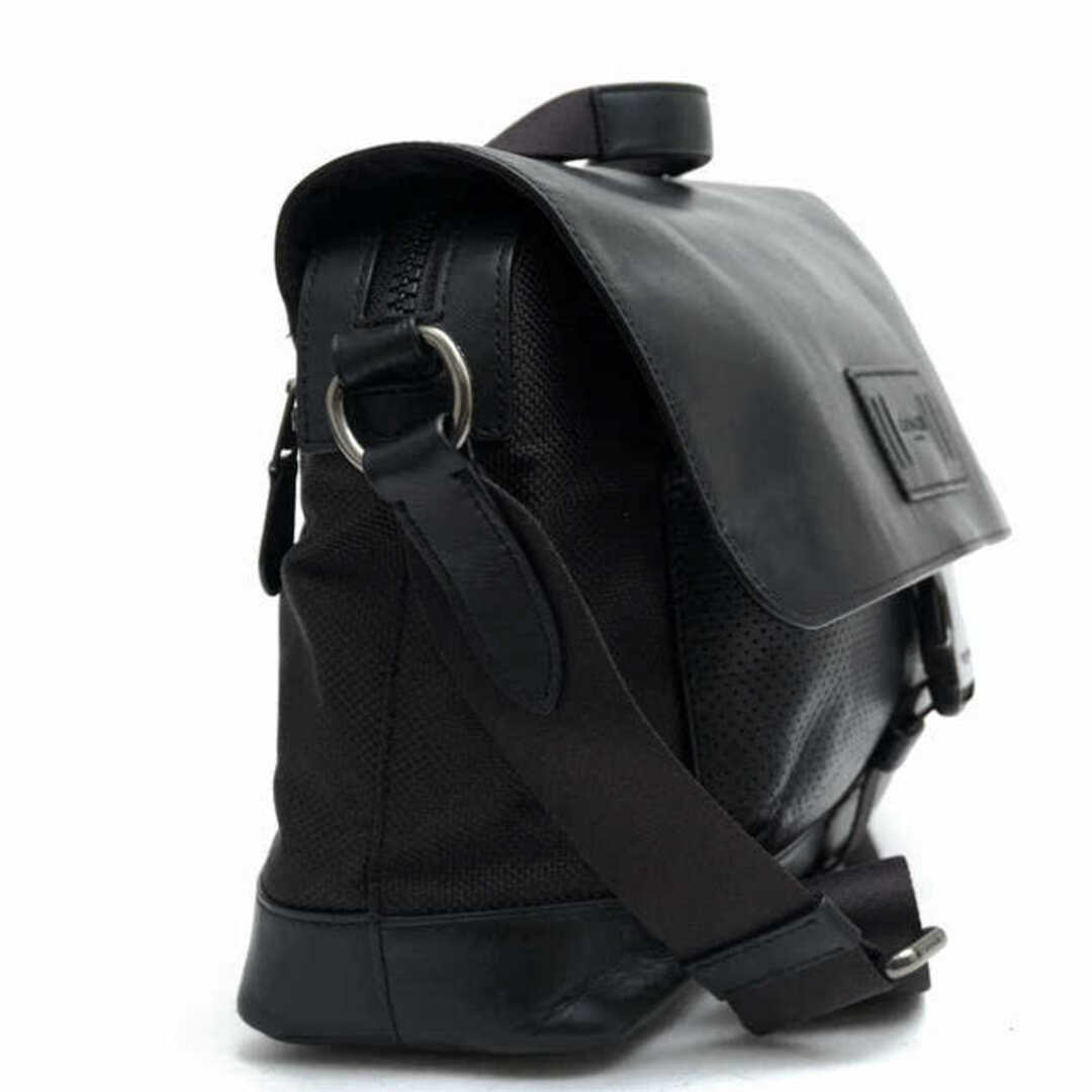 コーチ／COACH バッグ ショルダーバッグ 鞄 メンズ 男性 男性用ナイロン レザー 革 本革 ブラック 黒  F24673 TERRAIN BIKE BAG MM テレイン バイク バッグ メッセンジャー パンチングレザー メッセンジャーバッグ 2