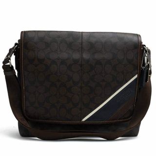 コーチ／COACH バッグ ショルダーバッグ 鞄 メンズ 男性 男性用PVC レザー 革 ベージュ  F70590 HERITAGE STRIPE SIGNATURE SHO BAG シグネチャー柄 メッセンジャーバッグ