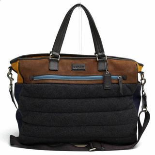 コーチ(COACH)のコーチ／COACH バッグ トートバッグ 鞄 ハンドバッグ メンズ 男性 男性用ウール 毛 レザー 革 グレー 灰色  F71041 Varick Nylon Mixed Material Supply Bag ベリック ナイロンミックスドマテリアル サプライ マルチカラー 2WAY ショルダーバッグ(トートバッグ)