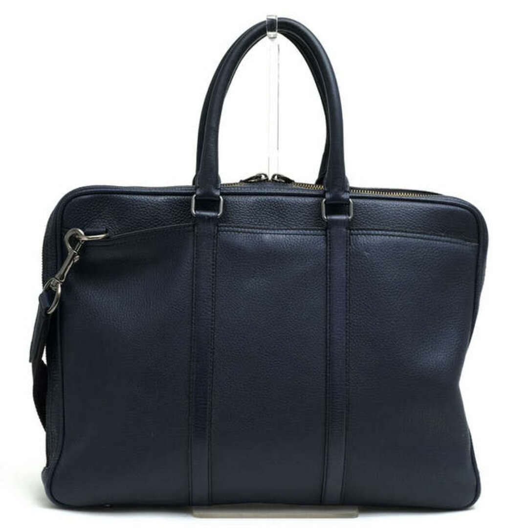 コーチ/COACH バッグ ブリーフケース ビジネスバッグ 鞄 ビジネス メンズ 男性 男性用レザー 革 本革 ネイビー 紺 71778 Metropolitan Slim Brief メトロポリタン ブリーフ シボ革 シュリンクレザー 2WAY ショルダーバッグ
