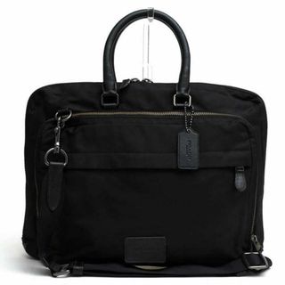 コーチ(COACH)のコーチ／COACH バッグ ブリーフケース ビジネスバッグ 鞄 ビジネス メンズ 男性 男性用ナイロン レザー 革 本革 ブラック 黒  F71737 Metropolitan Slim Brief In Nylon Black メトロポリタン ツイル ジップ コミューター 2WAY ショルダーバッグ(ビジネスバッグ)