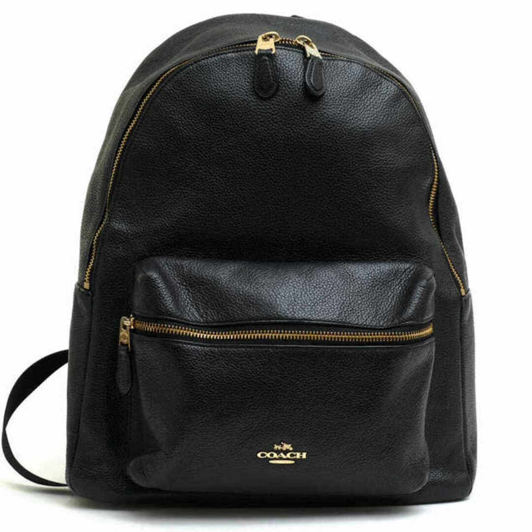 コーチ／COACH リュック バッグ バックパック レディース 女性 女性用レザー 革 本革 ブラック 黒  F38288 Charlie Backpack In Pebble Leather チャーリー シボ革 シュリンクレザー ユニセックス 男女兼用リュック/バックパック