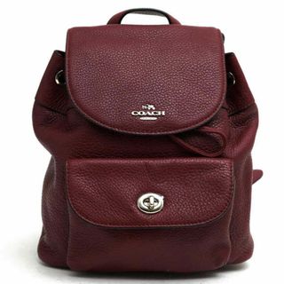 コーチ(COACH)のコーチ／COACH リュック バッグ バックパック レディース 女性 女性用レザー 革 本革 レッド ブラウン 赤 茶  F37621 ビリー ミニ バックパック シボ革 シュリンクレザー(リュック/バックパック)