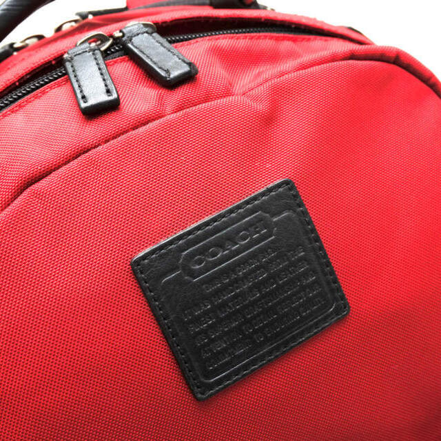 コーチ/COACH リュック バッグ バックパック メンズ 男性 男性用ナイロン レザー 革 本革 レッド 赤 F70574 VOYAGER BACK PACK ボイジャー バックパック デイパック ノートPC収納可
