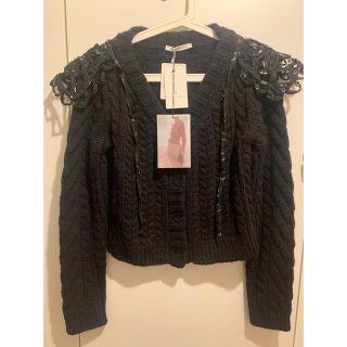 CECILIE BAHNSEN - セシリーバンセン☆Cable Knit襟付きカーディガンの