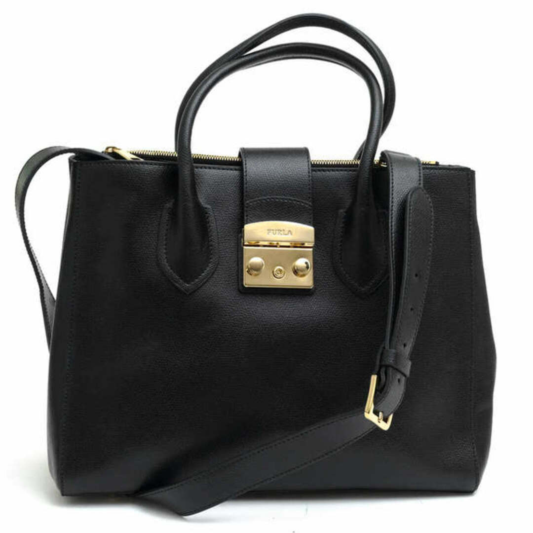 フルラ／FURLA バッグ ハンドバッグ 鞄 トートバッグ レディース 女性 女性用レザー 革 本革 ブラック 黒  METROPOLIS M TOTE メトロポリス 2WAY ショルダーバッグ