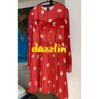 ダズリン(dazzlin)のdazzlin レディース、ワンピース、Ｓサイズ、ブラウン色(ひざ丈ワンピース)