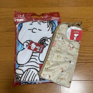 スヌーピー(SNOOPY)のスヌーピー　バスタオル&マルチポーチ(タオル/バス用品)