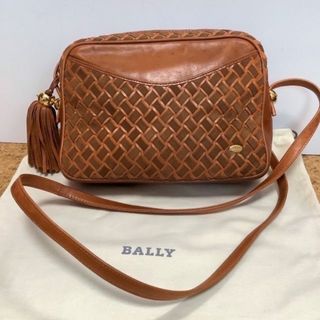 バリー(Bally)の【ヴィンテージ】バリー◆レザーバッグ希少タッセル付きイントレチャートブラウン系(ショルダーバッグ)