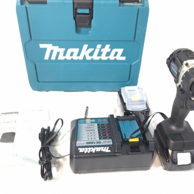 ☆未使用☆ makita マキタ 18V 充電式ドライバドリル DF484DRGXB 黒/ブラック バッテリー2個(18V 6.0Ah) 充電器 ケース付き 60017