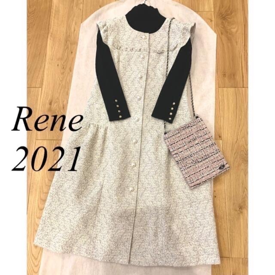 Rene♡  2021年  イタリー製ツイードワンピース