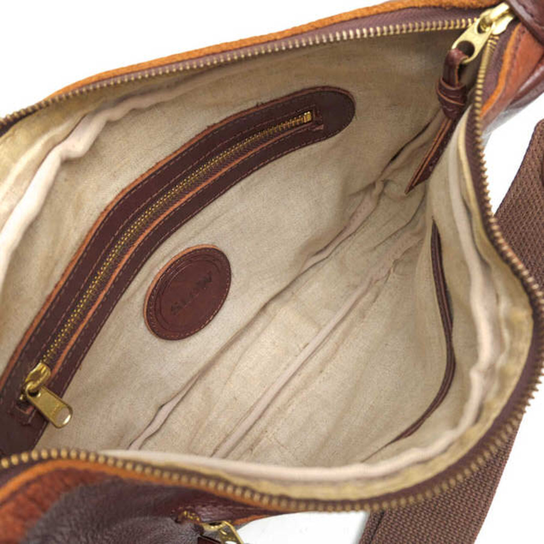 スロウ／SLOW バッグ ショルダーバッグ 鞄 メンズ 男性 男性用レザー 革 本革 ダークブラウン 茶 ブラウン 49S76E bono  stomach shoulder bag 三日月型 ボディバッグ