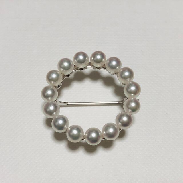 MIKIMOTO ミキモト サークル パールブローチ