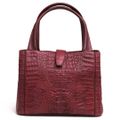 セレンシー/CELENCEE バッグ ハンドバッグ 鞄 トートバッグ レディース 女性 女性用クロコ クロコダイル レザー 革 本革 レッド 赤 ボタンフック開閉