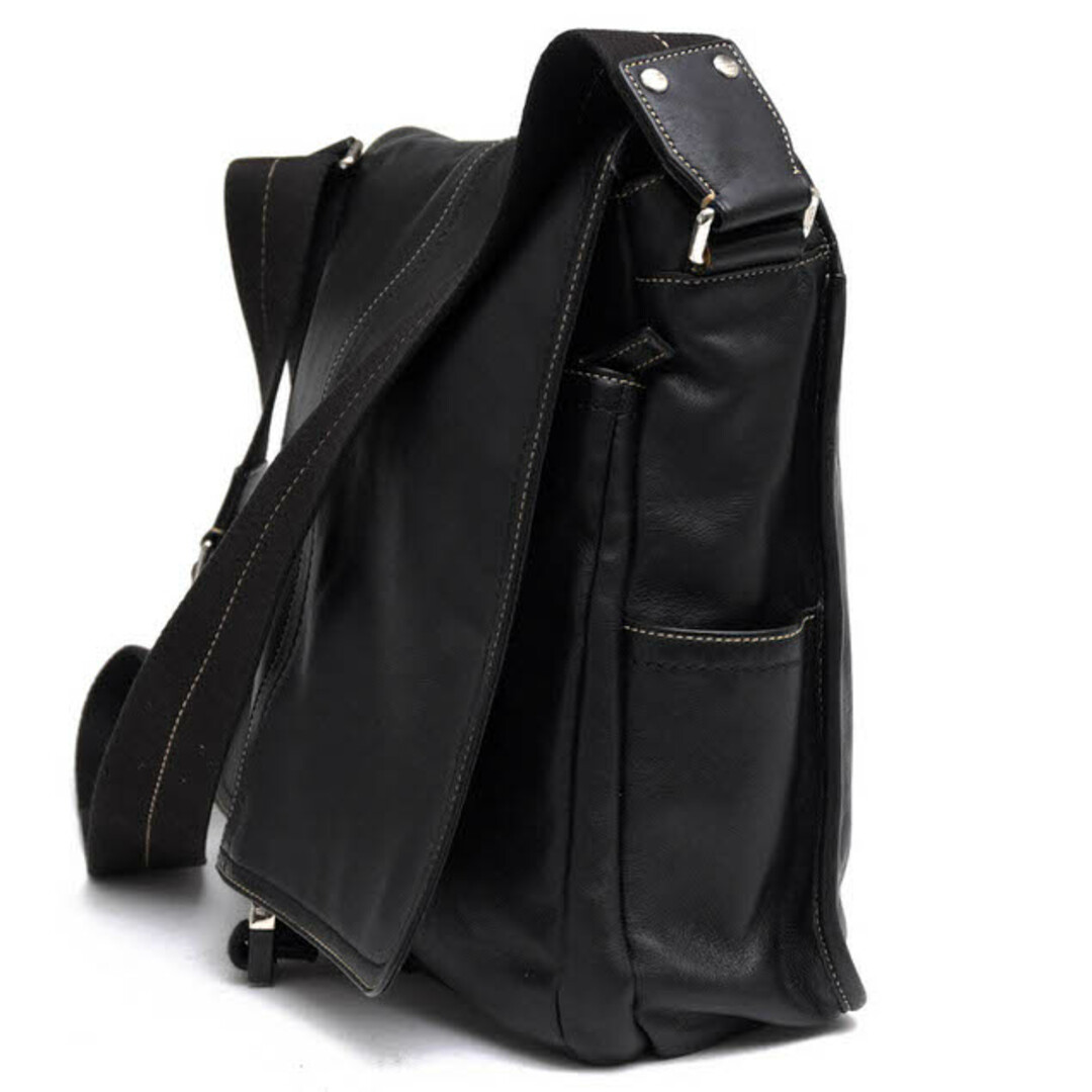 コーチ／COACH バッグ ショルダーバッグ 鞄 メンズ 男性 男性用レザー 革 本革 ブラック 黒  F70105 トランスアトランティック レザー マップ バッグ X フラップ式 メッセンジャーバッグ 3