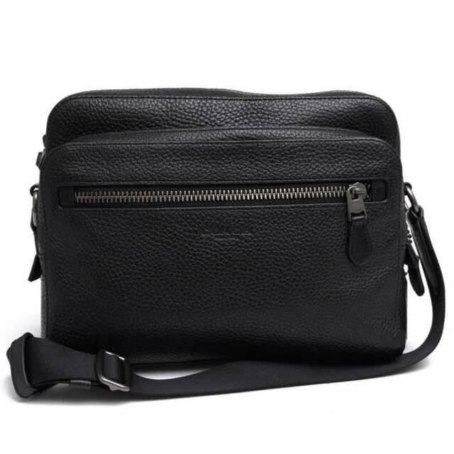 コーチ／COACH バッグ ショルダーバッグ 鞄 メンズ 男性 男性用レザー 革 本革 ブラック 黒  91484 West Camera Bag カメラバッグ シボ革 シュリンクレザー ボディバッグボディーバッグ