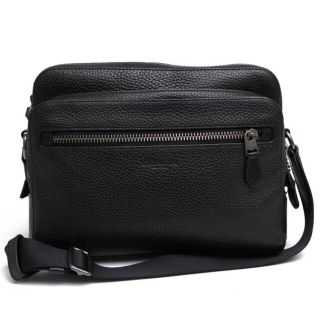 コーチ(COACH)のコーチ／COACH バッグ ショルダーバッグ 鞄 メンズ 男性 男性用レザー 革 本革 ブラック 黒  91484 West Camera Bag カメラバッグ シボ革 シュリンクレザー ボディバッグ(ボディーバッグ)