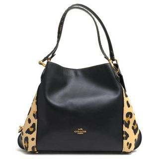 コーチ(COACH)のコーチ／COACH バッグ トートバッグ 鞄 ハンドバッグ レディース 女性 女性用レザー 革 本革 ブラック 黒  32728 Edie Shoulder Bag 31 With Blocked Leopard Print イーディー レオパード柄 肩掛け ワンショルダーバッグ(トートバッグ)