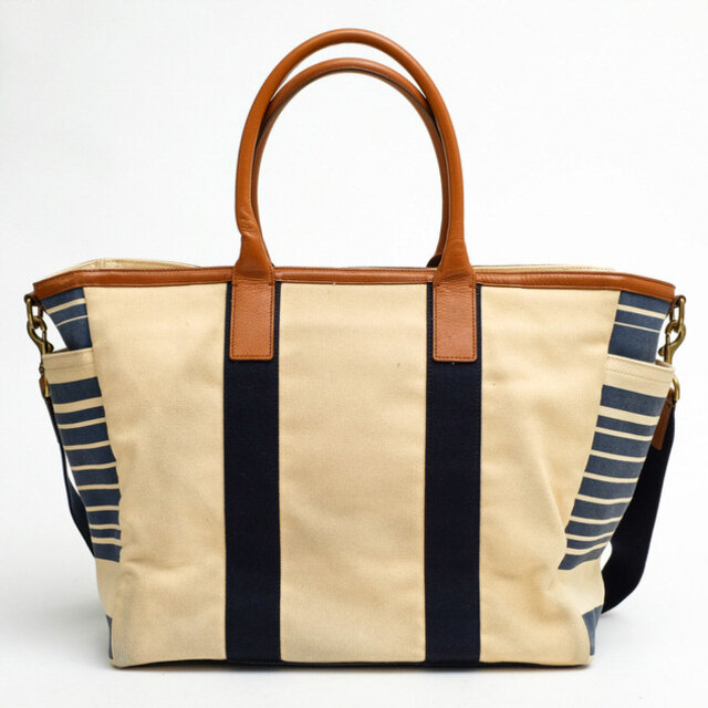 コーチ/COACH バッグ トートバッグ 鞄 ハンドバッグ メンズ 男性 男性用コットン 綿 キャンバス レザー 革 オフホワイト 白 ホワイト F71268 ヘリテージ ビーチ キャンバス ビンテージ ストライプ ゲッタウェイ トート ストライプ 2WAY ショルダーバッグ