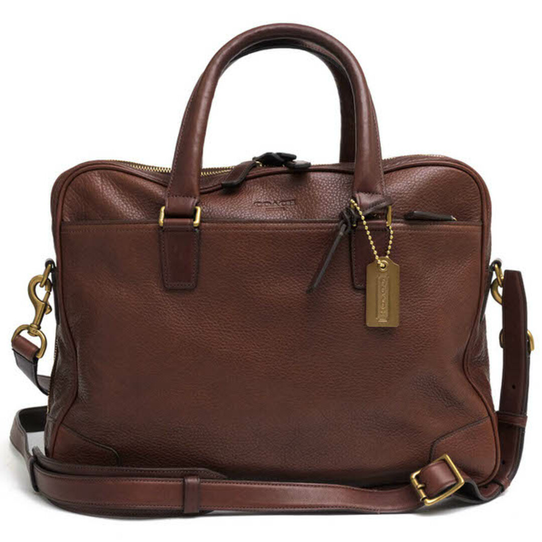 コーチ/COACH バッグ ブリーフケース ビジネスバッグ 鞄 ビジネス メンズ 男性 男性用レザー 革 本革 ブラウン 茶 70478 Crosby Leather Commuter クロスビー レザー コミューター X A4サイズ収納可 2WAY ショルダーバッグ シボ革 シュリンクレザー |